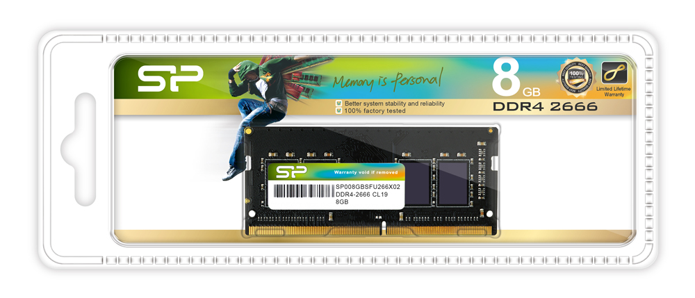 SILICON POWER μνήμη DDR4 SODimm SP008GBSFU266X02, 8GB, 2666MHz, CL19 - Image 2