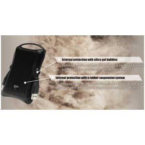 SILICON POWER εξωτερικός HDD Armor A30, 1TB, USB 3.2, μαύρος - Image 2
