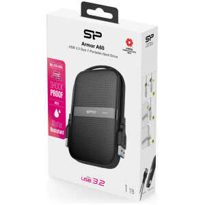 SILICON POWER εξωτερικός HDD Armor A60, 1TB, USB 3.2, μαύρος - Image 3