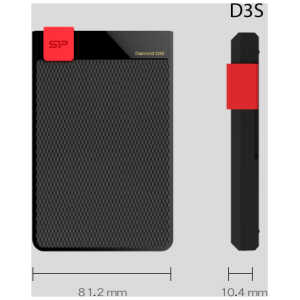 SILICON POWER Εξωτερικός HDD 1TB Diamond D30 D3S, USB 3.2, Black - Image 4