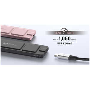 SILICON POWER εξωτερικός SSD PX10, 1TB, USB 3.2, 1050-1050MB/s, μαύρος - Image 2