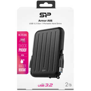 SILICON POWER εξωτερικός HDD Armor A66, 2TB, USB 3.2, μαύρος - Image 2
