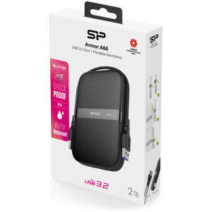 SILICON POWER εξωτερικός HDD Armor A60, 2TB, USB 3.2, μαύρος - Image 3
