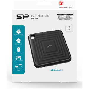 SILICON POWER εξωτερικός SSD PC60, 2TB, USB 3.2, 540-500MB/s, μαύρος - Image 6