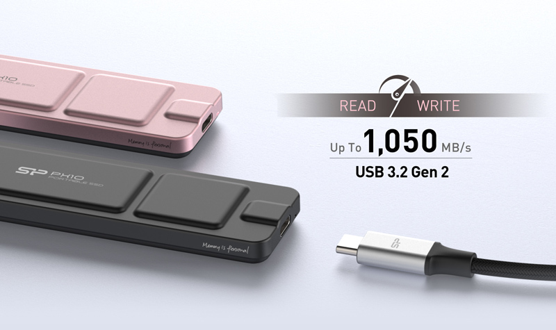 SILICON POWER εξωτερικός SSD PX10, 2TB, USB 3.2, 1050-1050MB/s, μαύρος - Image 2