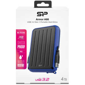 SILICON POWER εξωτερικός HDD Armor A66, 4TB, USB 3.2, μπλε - Image 4