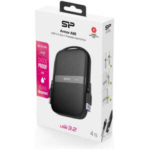 SILICON POWER εξωτερικός HDD Armor A60, 4TB, USB 3.2, μαύρος - Image 3