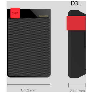 SILICON POWER Εξωτερικός HDD 4TB Diamond D30 D3L, USB 3.1, Black - Image 4