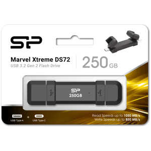 SILICON POWER εξωτερικός SSD Marvel Xtreme DS72, USB-C/USB 3.2, 250GB, μαύρο - Image 5
