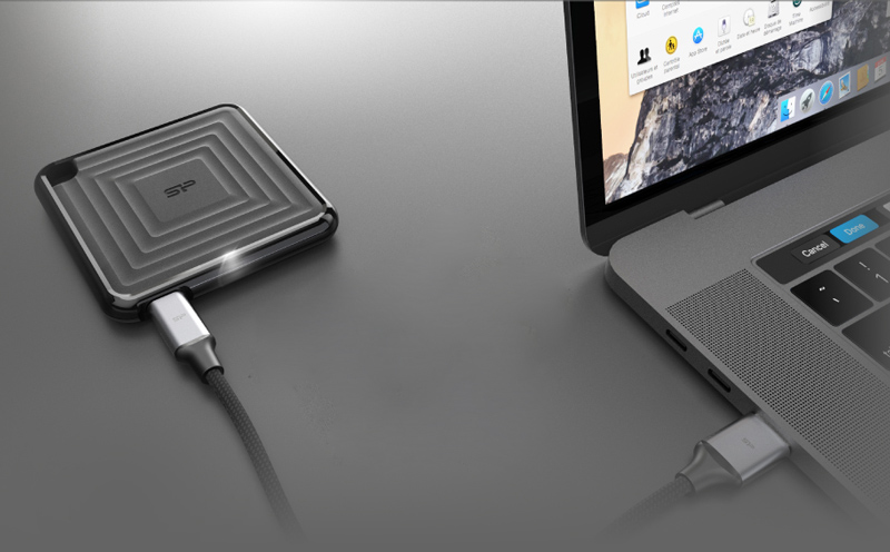 SILICON POWER εξωτερικός SSD PC60, 512GB, USB 3.2, 540-500MB/s, μαύρος - Image 2