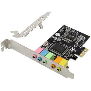 POWERTECH κάρτα επέκτασης PCIe σε 6x channel audio ST17, CM8738