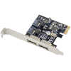 POWERTECH κάρτα επέκτασης PCIe σε 2x SATA ST51, ASM1061, low profile