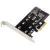 POWERTECH κάρτα επέκτασης 4x PCIe σε M.2 B & M NGFF/NVME ST59