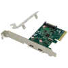POWERTECH κάρτα επέκτασης PCIe σε 2x USB-C ST614, ASM1142
