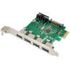 POWERTECH κάρτα επέκτασης PCIe σε 4x USB 3.0 ST66, VL805 + RTL8153