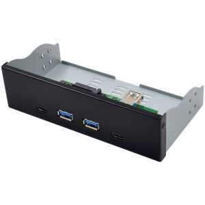 POWERTECH front panel 5.25" σε 2x USB 3.1 & 2x USB-C, VL820
