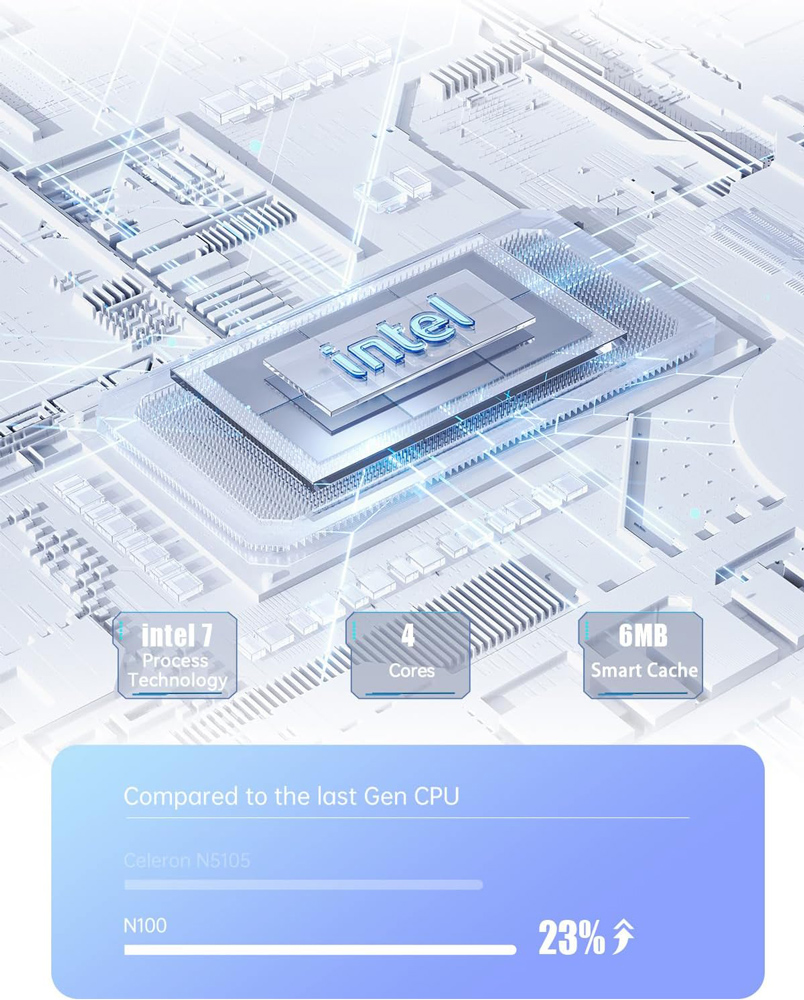 MINISFORUM mini PC UN100L, Intel CPU N100, 16/512GB SSD, Windows 11 Pro - Image 5