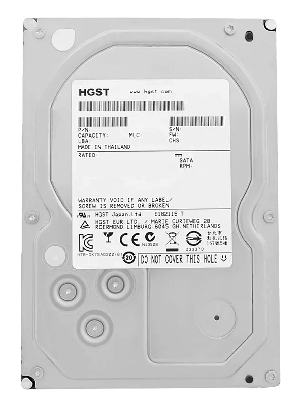 HGST σκληρός δίσκος Ultrastar 7K6000 3.5", 4TB, 7200RPM, 128MB, 6Gb/s, FR