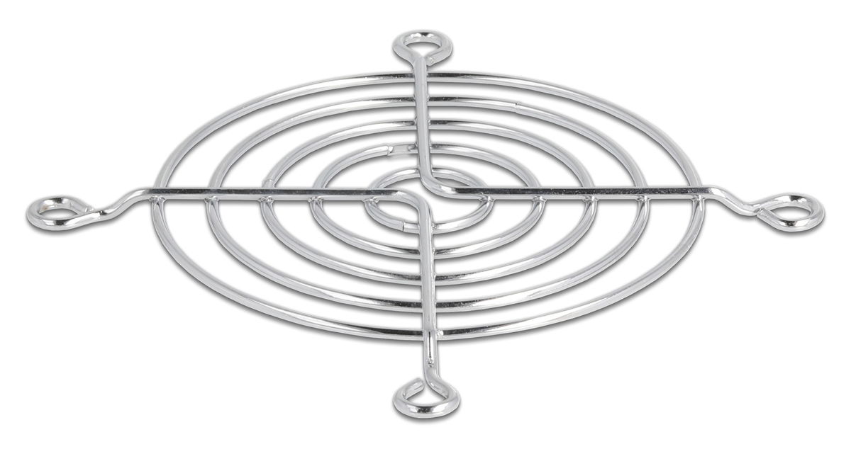 DELOCK σχάρα για 80mm ανεμιστήρα 67306, μεταλλική, ασημί