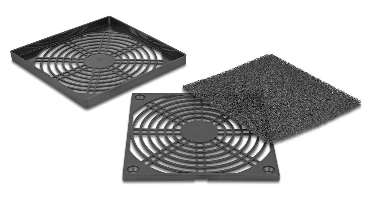 DELOCK σχάρα για 120mm ανεμιστήρα 67313 με φίλτρο σκόνης, πλαστική, μαύρη - Image 2