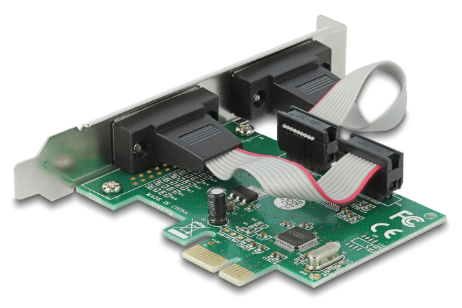 DELOCK κάρτα επέκτασης PCIe σε 2x RS-232 90007, 921.6Kbps - Image 2