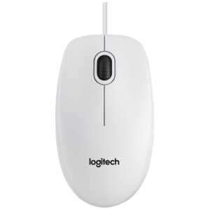 Logitech Mouse Wired B100 White EU (910-003360)