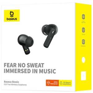 Baseus Earphone Bluetooth Bowie E19 TWS Earphones, BT 5.3, ENC, IPX5, Black EU (A00069600113-00)