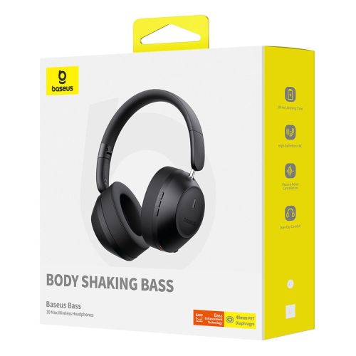 Baseus Earphone Bluetooth Bass 30 Max Wireless Headphones, BT 5.3, Black EU (A00070700121-00) - Image 2