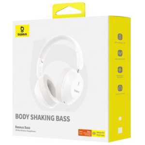 Baseus Earphone Bluetooth Bass 30 Max Wireless Headphones, BT 5.3, White EU (A00070700211-00)