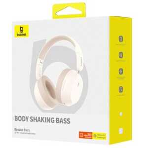 Baseus Earphone Bluetooth Bass 35 Max Wireless Headphones BT 5.3, White EU (A00070800221-00)