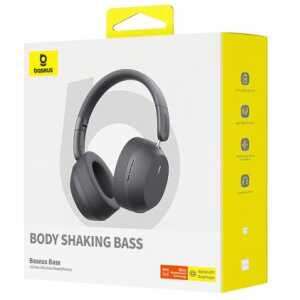 Baseus Headphone Bluetooth Bass 35 Max Wireless Headphones BT 5.3 with PNC, Gray(A00070800821-00)