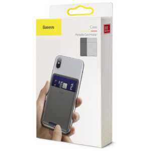 Baseus Tool Card Bag Back stick silicone French Gray (ACKD-B0G)