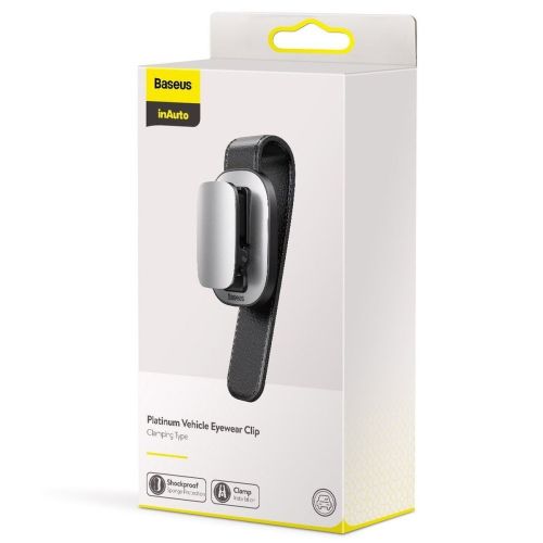 Baseus Car Tool Platinum Vehicle eyewear clip (Clamping type) Silver (ACYJN-B0S)