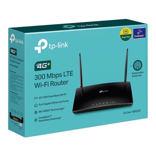 TP-Link Wi-Fi Router Archer MR500, 1100Mbps, LAN/WAN, 802.11ac, Black EU
