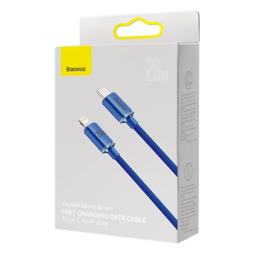 Baseus Type-C - Lightning cable, Crystal Shine Series Fast Charging Data Cable, 20W, 1.2m, Blue (CAJY000203)