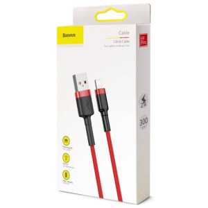 Baseus Lightning Cafule Cable 2A, 3m Red/ Black (CALKLF-R09)