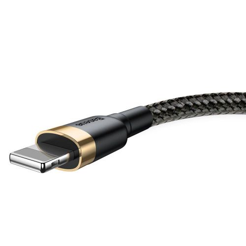 Baseus Lightning Cafule Cable 2A, 3m Gold/Black (CALKLF-RV1) - Image 3