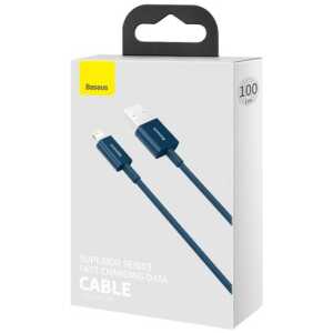Baseus Lightning Superior Series cable, Fast Charging, Data 2.4A, 1m Blue (CALYS-A03)