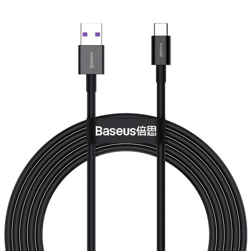 Baseus Type-C Superior series fast charging data cable, 66W(11V/6A), 2m, Black (CATYS-A01) - Image 3