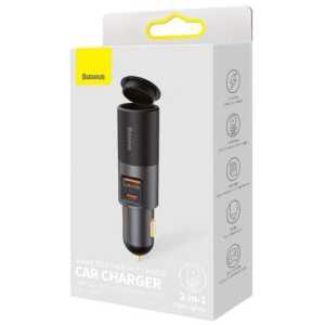Baseus Car Charger Share Together C+U / Cigarette lighter socket, PPS, PD3.0, QC4.0+, SCP, 120W Gray(CCBT-C0G)