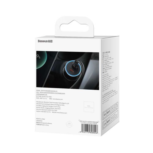 Baseus Car Charger Golden Contactor Pro fast Charger C+C 40W Gray (CGJP000013) - Image 3