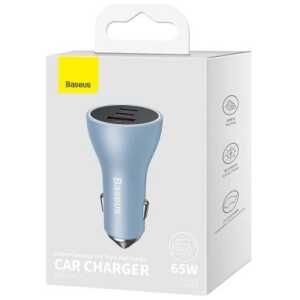 Baseus Car Charger Golden Contactor Pro C+C+U 65W Blue (CGJP010003)