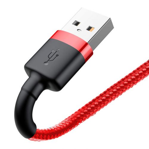 Baseus Lightning Cafule Cable 2.4A 0.5m Red + Red (CALKLF-A09) - Image 3