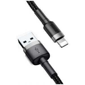 Baseus Lightning Cafule Cable 2.4A 1m Gray + Black (CALKLF-BG1)