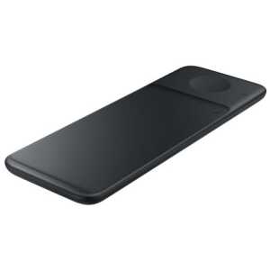 Samsung Wireless Charger Trio Pad 3-in-1, 9W EP-P6300 with Travel charger (25W) + USB cable, Black (EP-P6300TBEGEU)