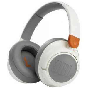 JBL JR460NC Bluetooth Wireless On-Ear Headphones for Kids with Noise Cancellation, White/ Brown EU