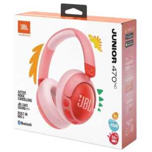 JBL JR470NC Bluetooth Wireless On-Ear Headphones for Kids Pink EU