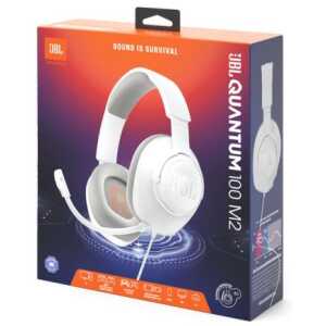 JBL Quantum 100M2 Headphone Wired Gaming Headset with Microphone, White EU