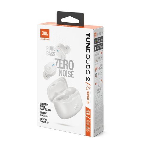 JBL Tune Buds 2 TWS Bluetooth Wireless In-Ear Earbuds White EU - Image 2