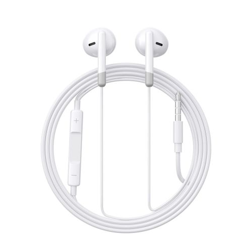 Joyroom Earphone Wired In-Ear Headphones with Remote and Microphone, 3.5mm Jack, White EU (JR-EW01)